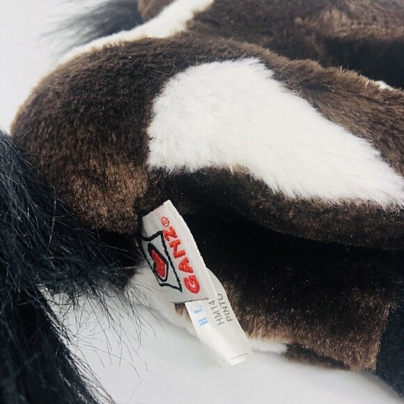 Webkinz Ganz Pet Plush Pony PINTO HORSE 9 inch Toy Brown White - Picture 8 of 9